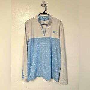 Good Good White and Blue Quarter-Zip Pullover